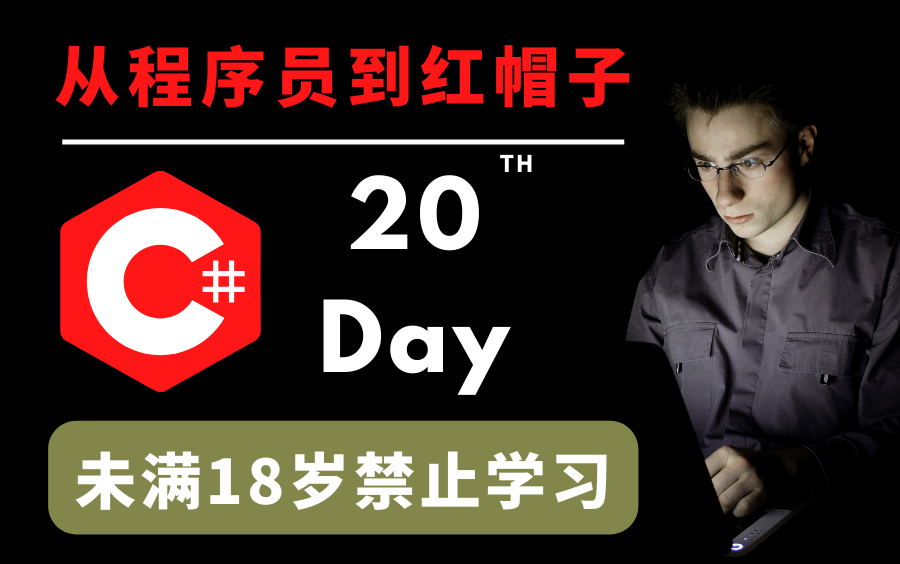 【20天!从开发人员成为网络红客】《C#网络安全与实践进阶》B站最全教程!(C#/.NET/.NET Core/网络安全/Socket/侦听技术)哔哩哔哩bilibili