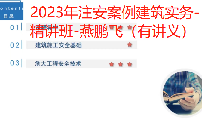 2023年注册安全工程师【注安案例建筑实务】精讲班燕鹏飞(有讲义)哔哩哔哩bilibili