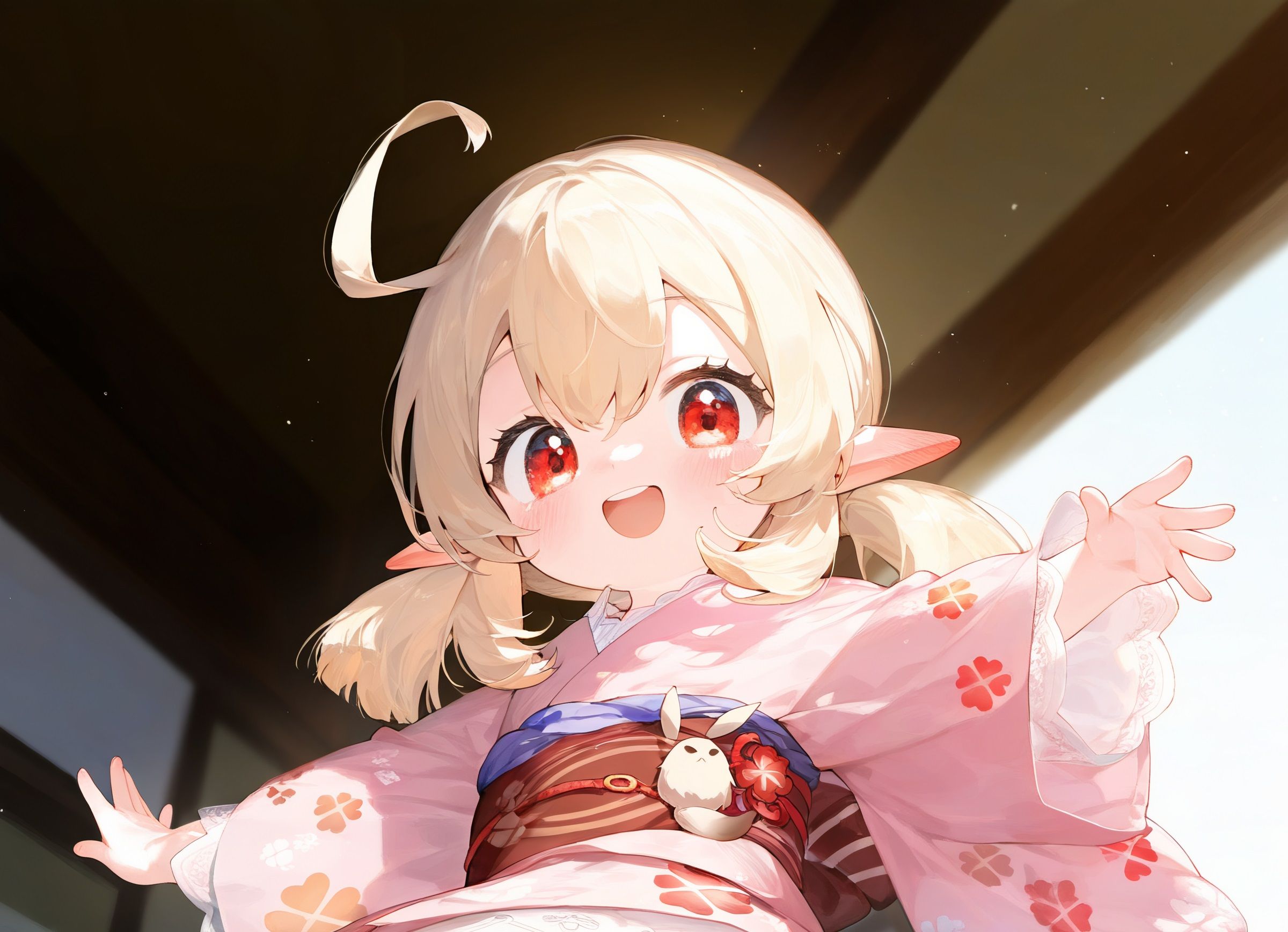 旅行者,帮帮可莉穿下衣服啦