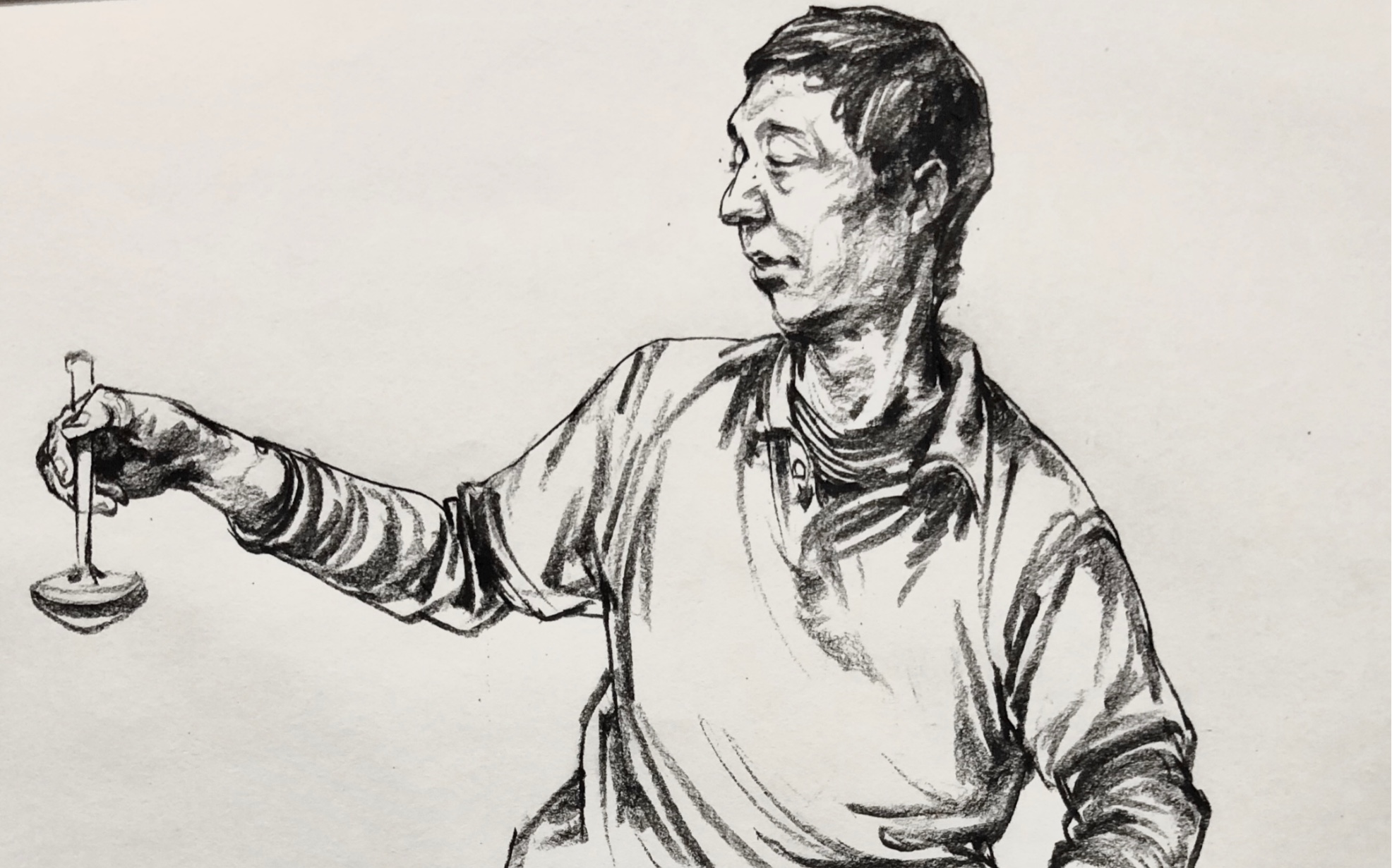 【邓平速写课堂】拿勺子的中年人