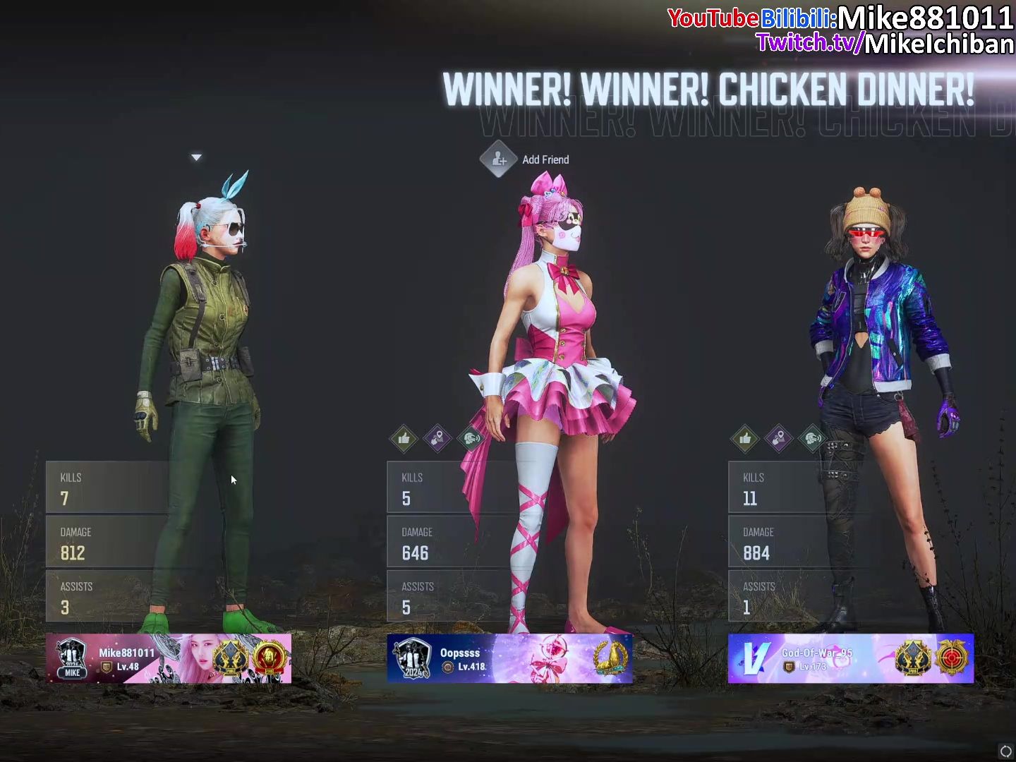 pubg欧服第一lyb mike教你如何吃鸡之四排大图(4)