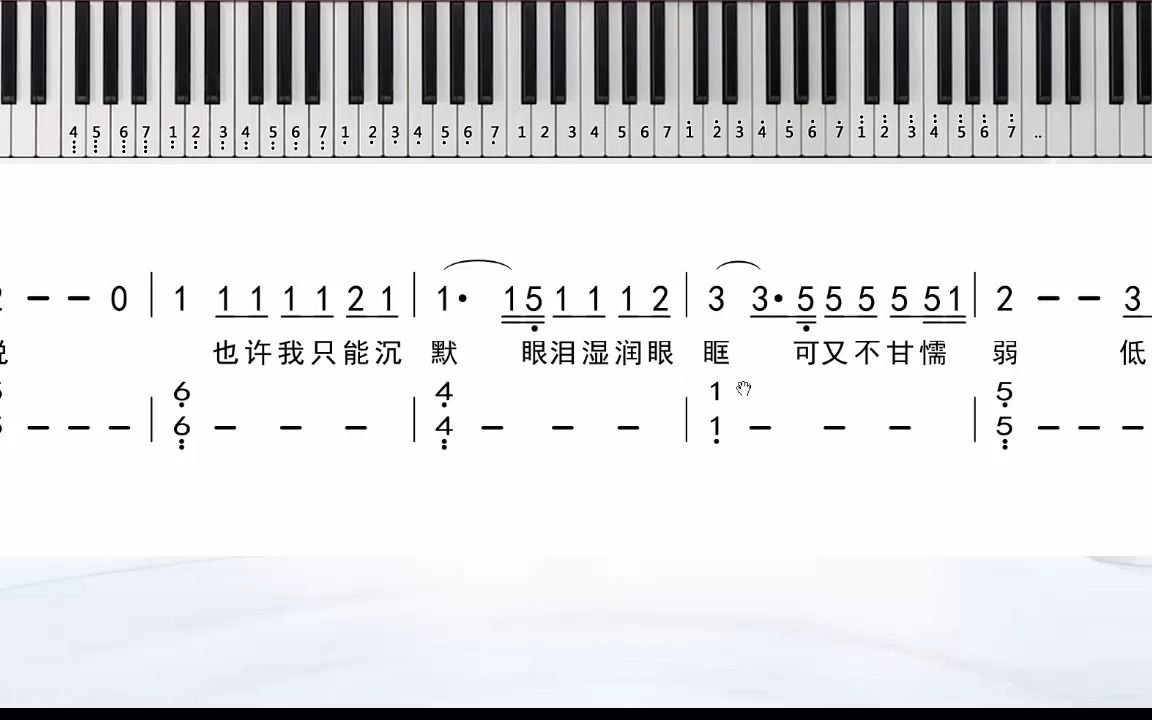 你的答案钢琴曲 钢琴简易简谱独奏哔哩哔哩bilibili