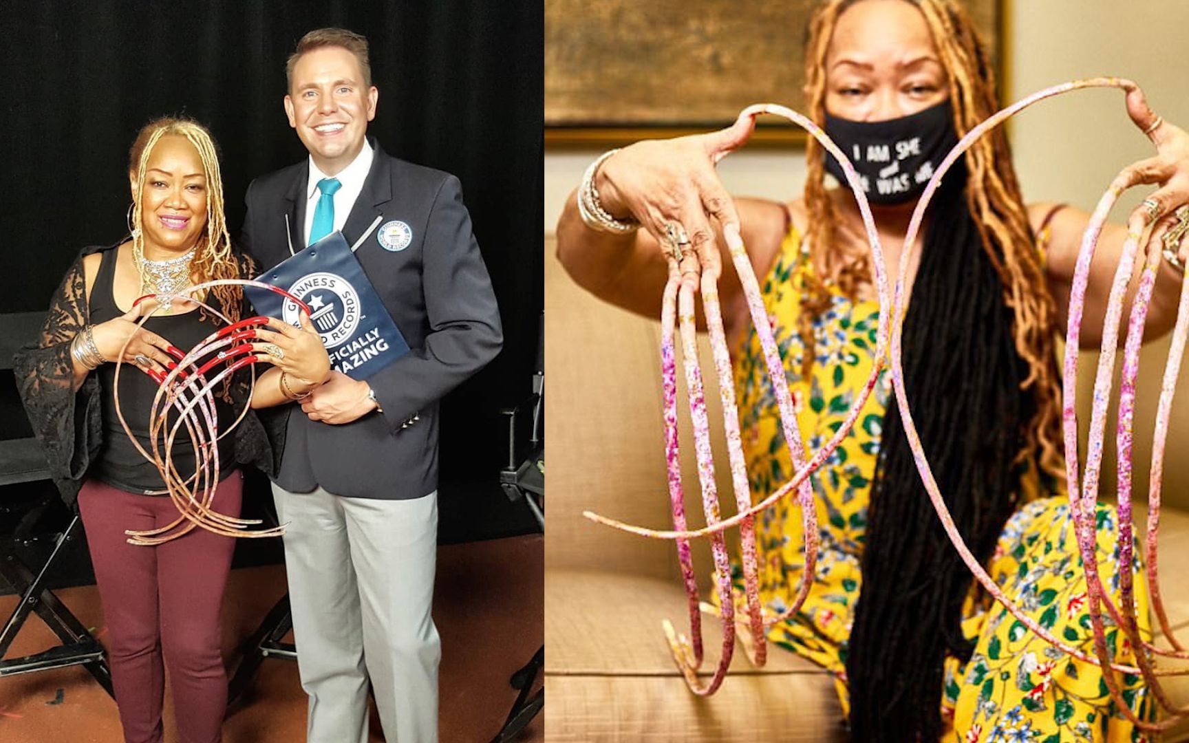 美国女子剪掉全球最长指甲,指甲长度超7米,将放博物馆展出