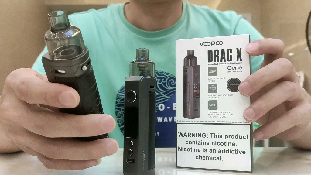 voopoo drag x和drag s 套装 可大 可小 带屏幕 调压 盒子 便携 注油