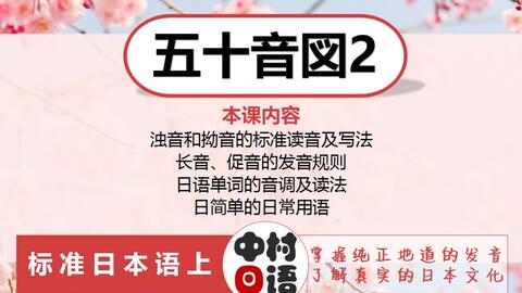 最新合集 零基础日语入门 五十音 长音 促音 拗音 浊音 常用语的正确读音和标准写法 中村纪子老师 困困老师 哔哩哔哩 Bilibili