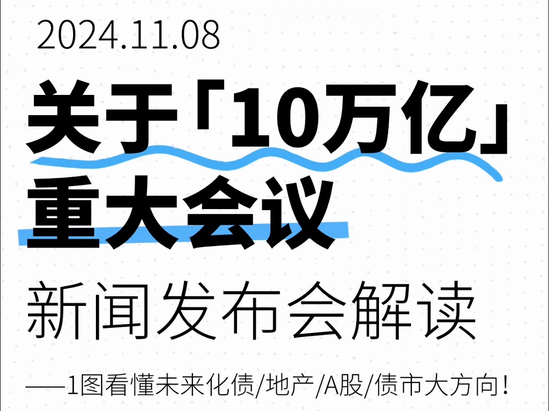 关于「10万亿」重大会议新闻发布会解读,6图看懂未来化债/地产/A股/债市大方向~哔哩哔哩bilibili