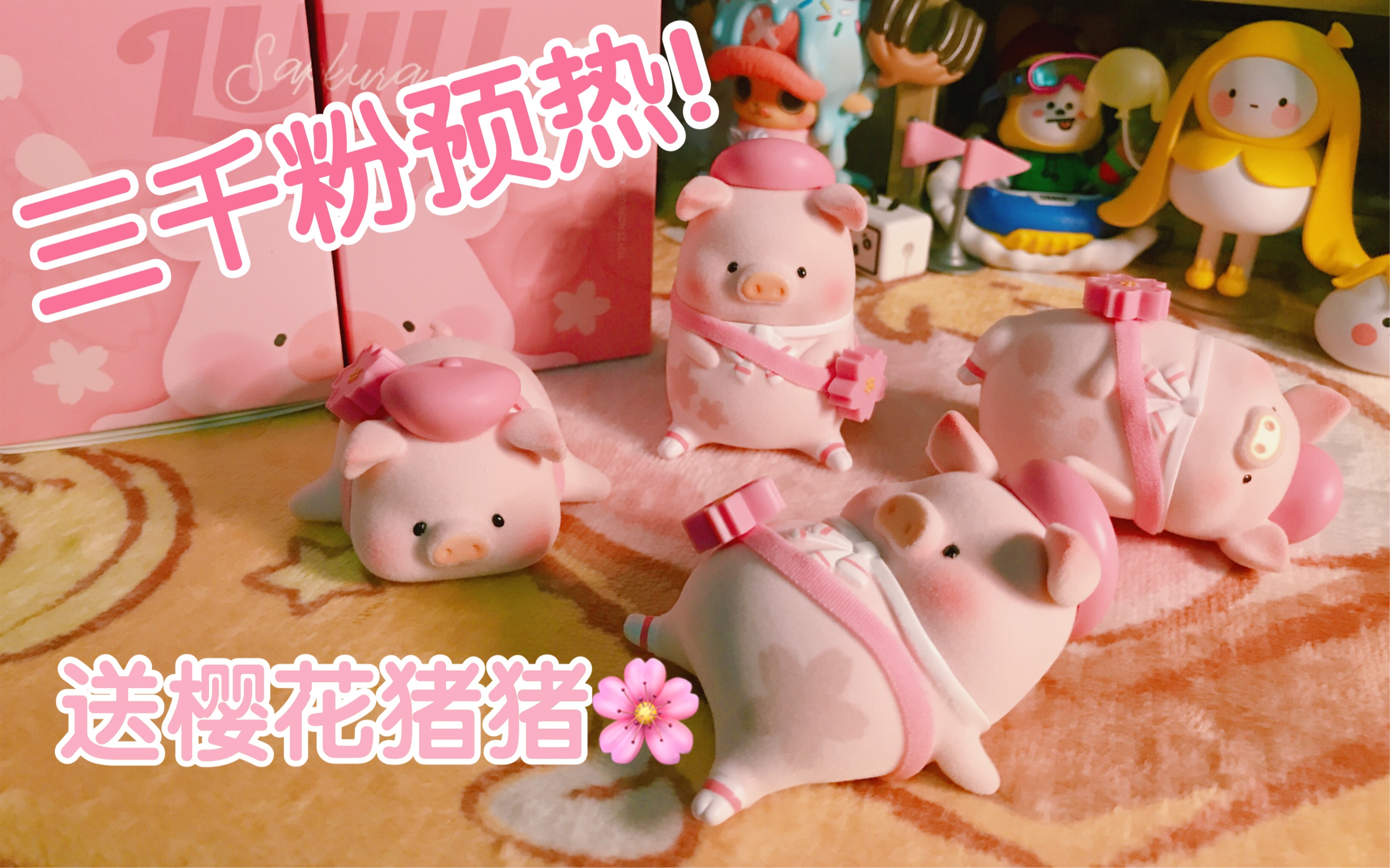 樱花lulu猪礼盒开箱,送一只给你们呀!