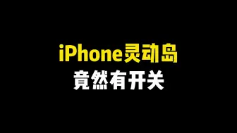 Download Video: iPhone灵动岛竟然有开关