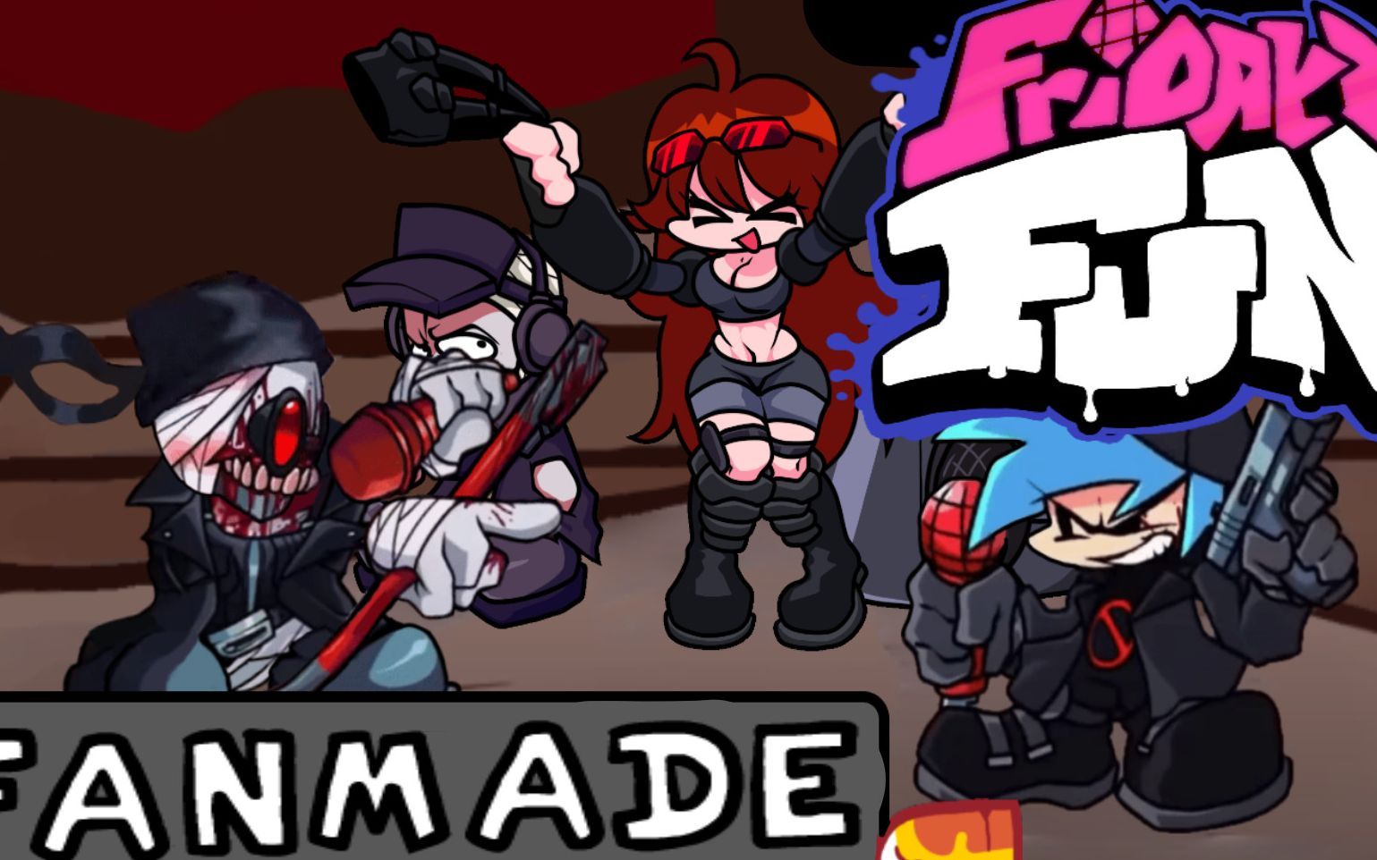 fnf优质模组 gunfight-redsty p hank mod fanmade_单机游戏热门视频