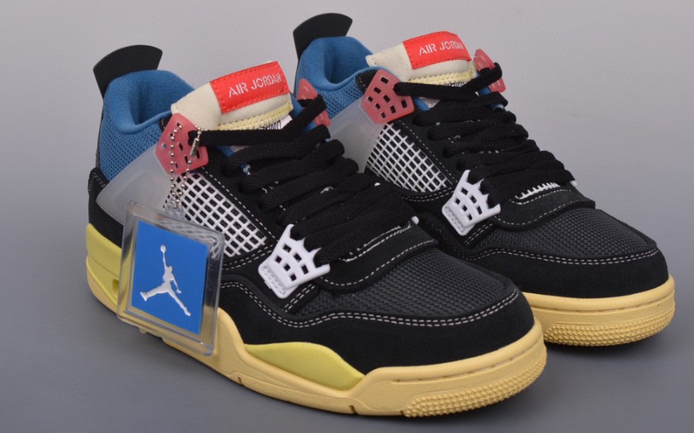 union la x jordan air jordan 4 retro sp "off noir" 黑蓝联名真的