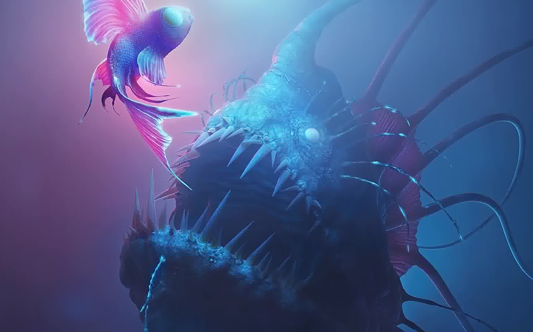 blender超精美深海鱼怪完整制作工作流程视频教程-课程源文件曲奇云盘