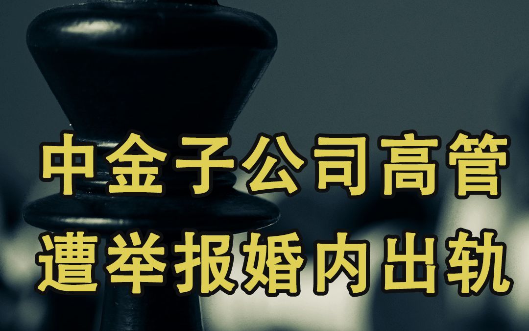 中金子公司高管遭举报:婚内出轨、利益输送数千万!哔哩哔哩bilibili