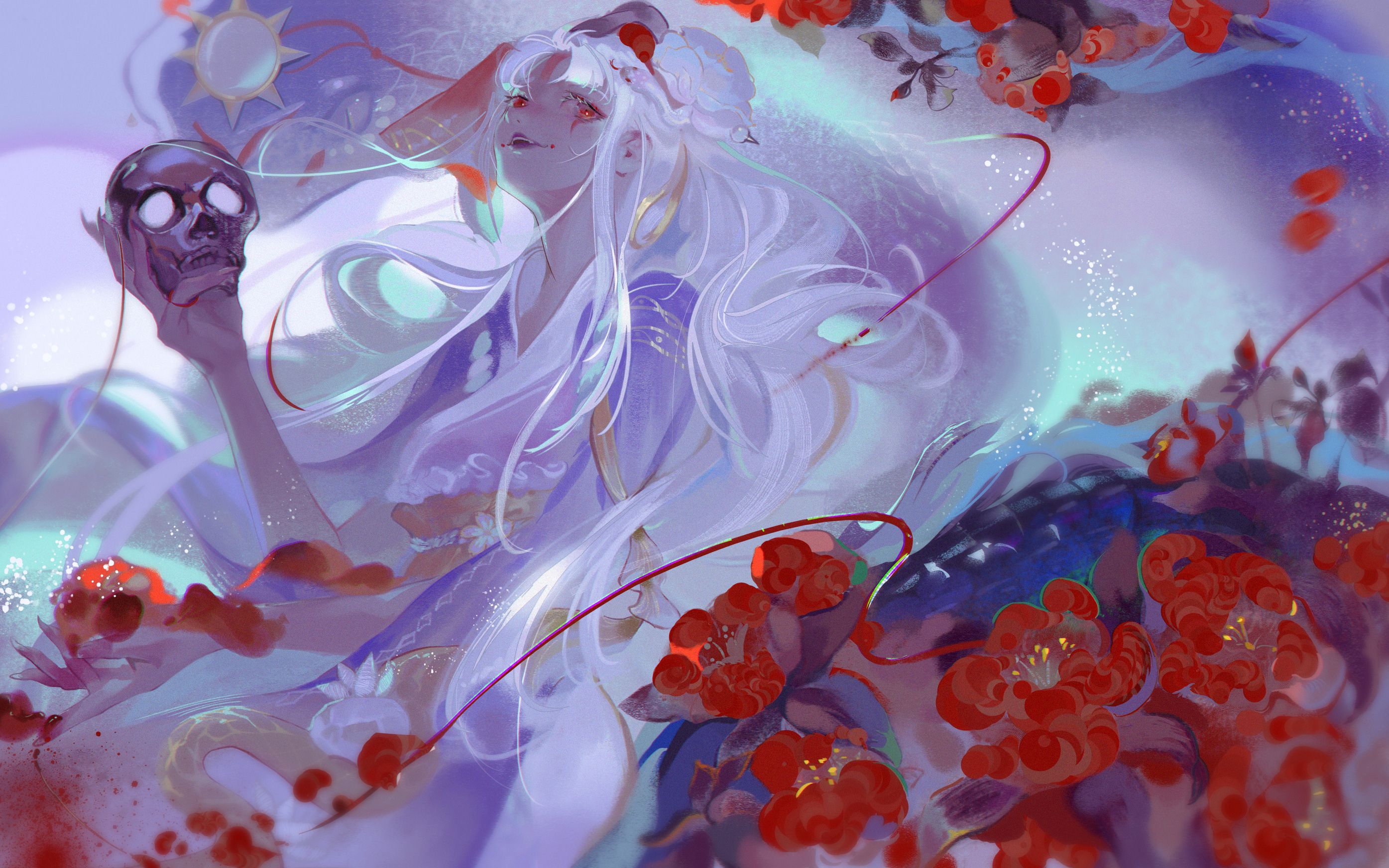 缚骨清姬板绘细化部分之曲线确实比我会画画