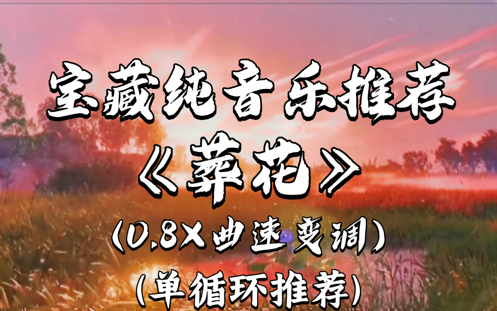 [图][宝藏纯音乐推荐]《葬花》0.8X曲速变调(无损音，单循环推荐)