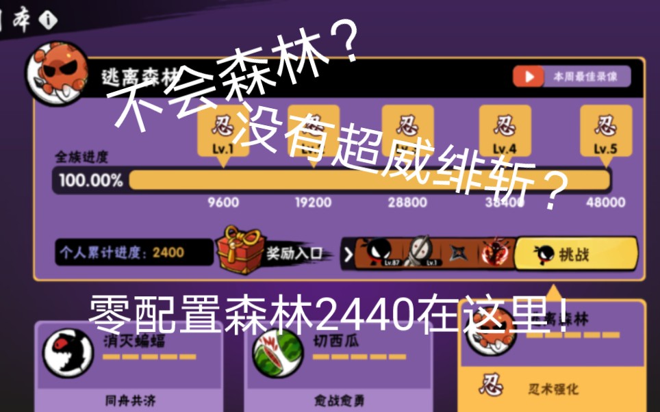 森林2440基础跑法,无需任何配置!哔哩哔哩bilibili