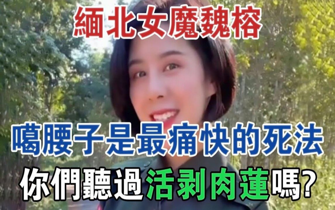 缅北女魔魏榕:噶腰子是最痛苦的死法,你们听过「活剥肉莲」吗?哔哩哔哩bilibili