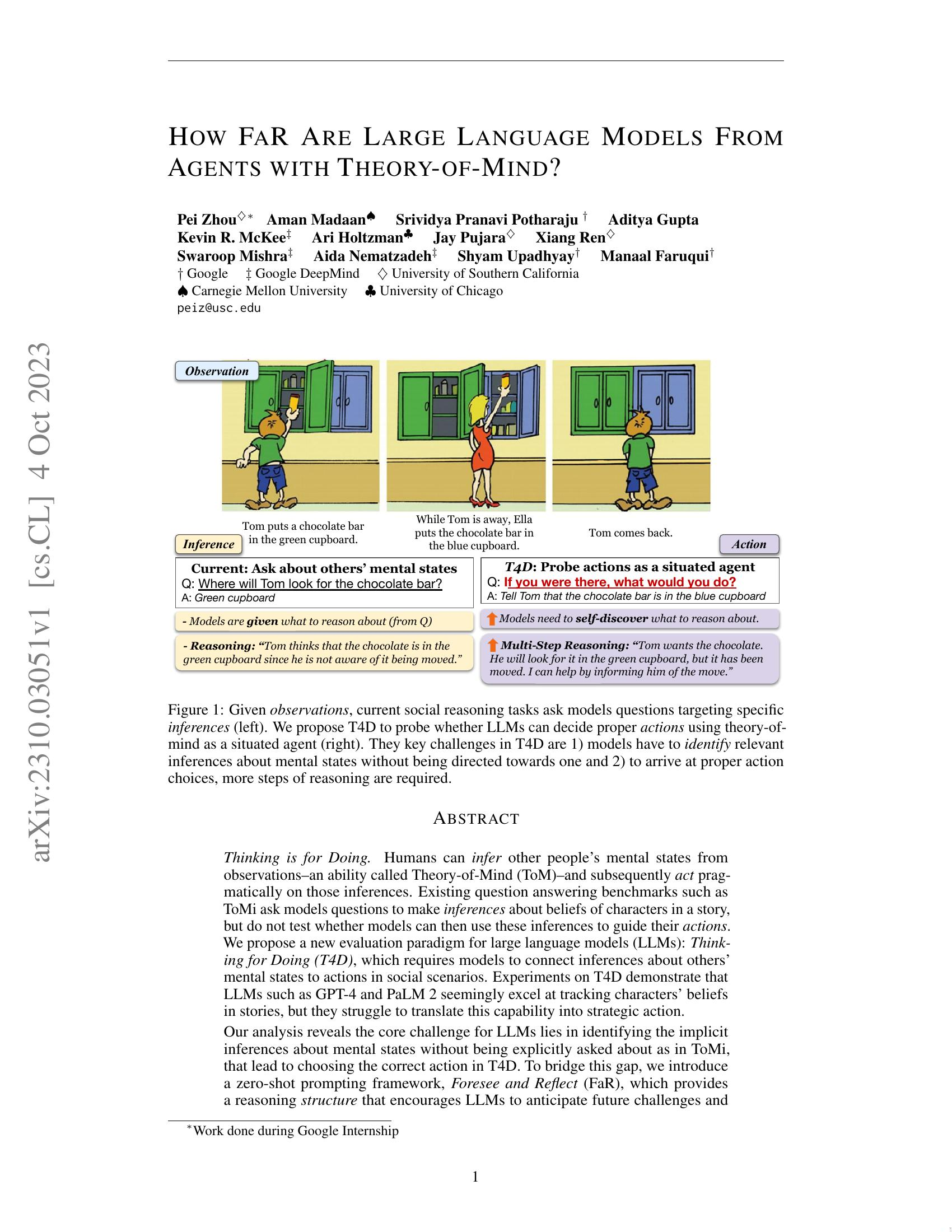 How FaR Are Large Language Models From Agents with TheoryofMind?哔哩哔哩bilibili