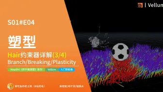 Download Video: 塑型！(6'预览)Hair约束器详解(3/4)，Branch / Breaking / Plasticity，Houdini《终于搞清楚》Vellum专项S01