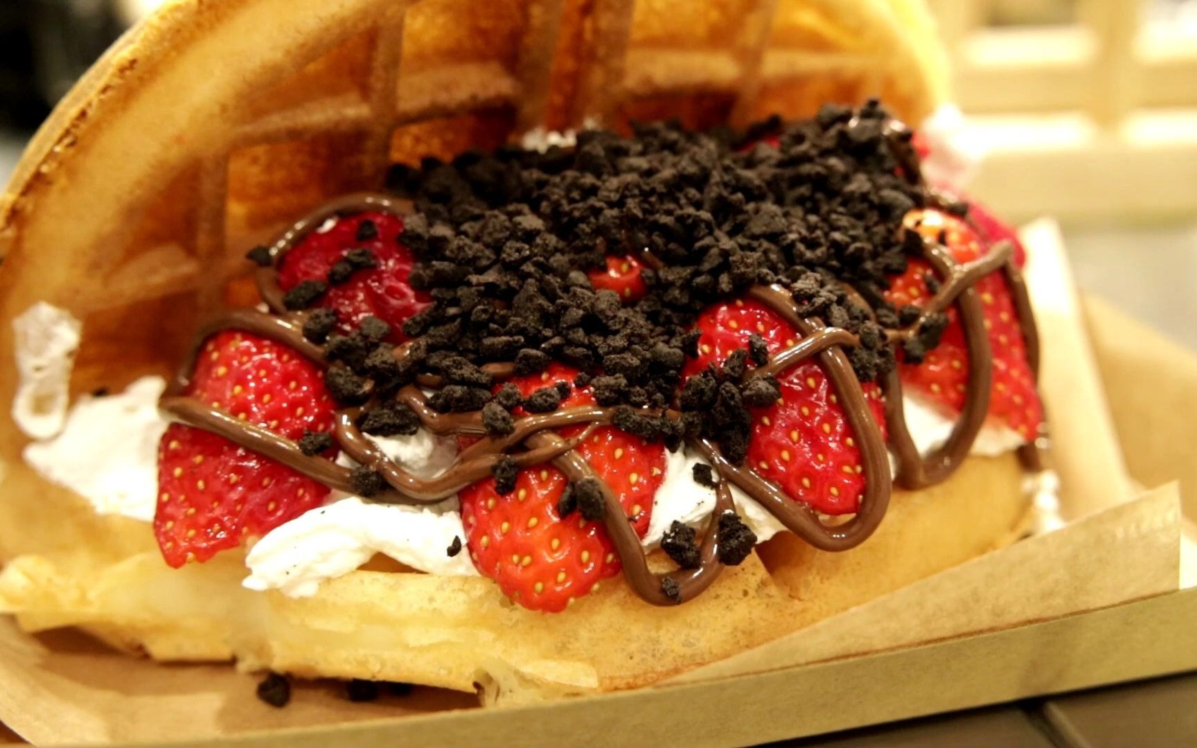 甜蜜的华夫饼-韩国街头小吃