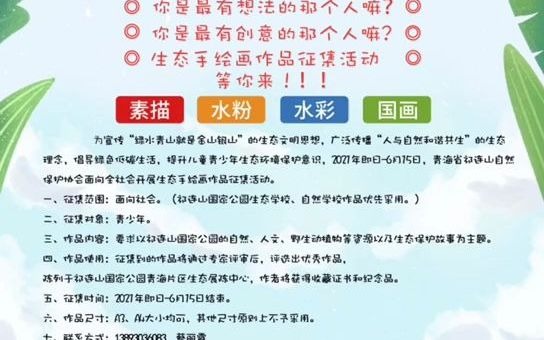 生态手绘画作品征集活动持续进行中!有奖!!哔哩哔哩bilibili