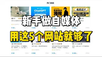 Download Video: 新手做自媒体，用这5个网站就够了，收藏它然后惊艳所有人！！！