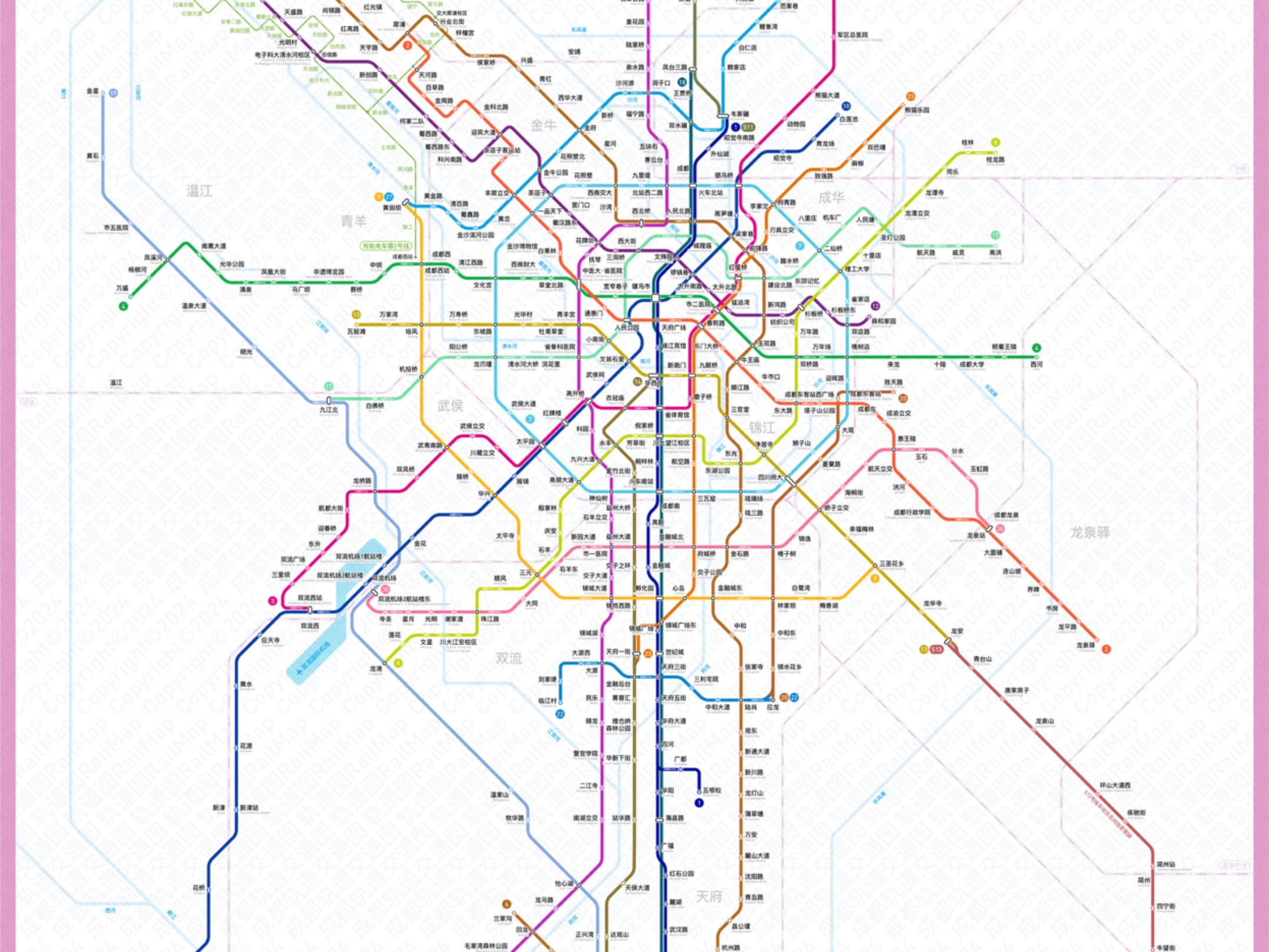 【轨道图RailMap】成都2030年+轨道交通变形图哔哩哔哩bilibili