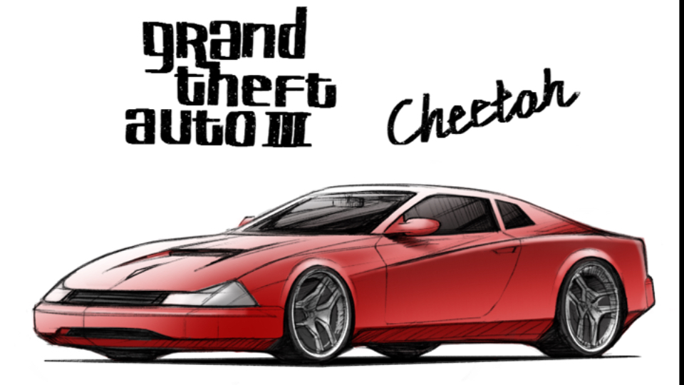 【手绘GTA载具】GTA3 Cheetah 古罗帝猎豹哔哩哔哩bilibili