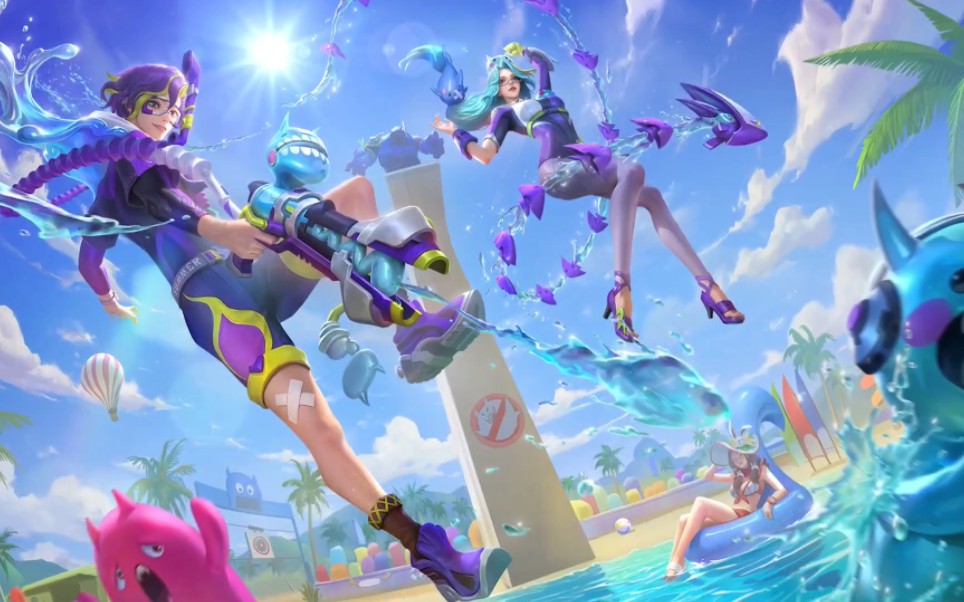 传说对决新造型〕传说圣典 泳装派对|和索文绯泪大闹泳池俱乐部