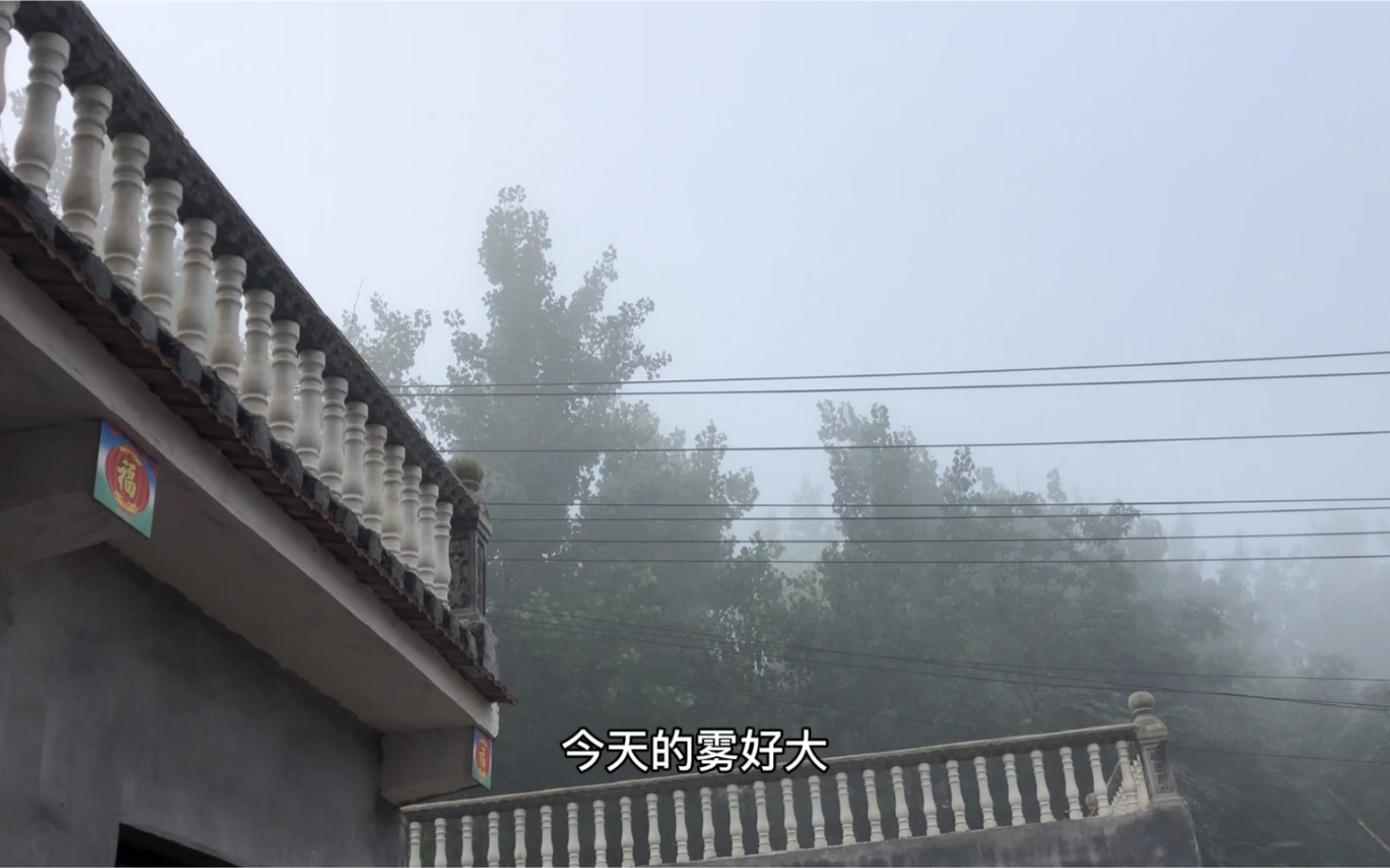 天气雾蒙蒙的,婆婆早起去地里干活了,看看农村圆圆做的什么早餐