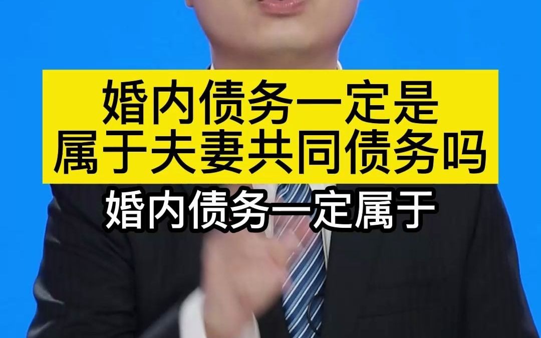 婚内债务一定是属于夫妻共同债务吗哔哩哔哩bilibili