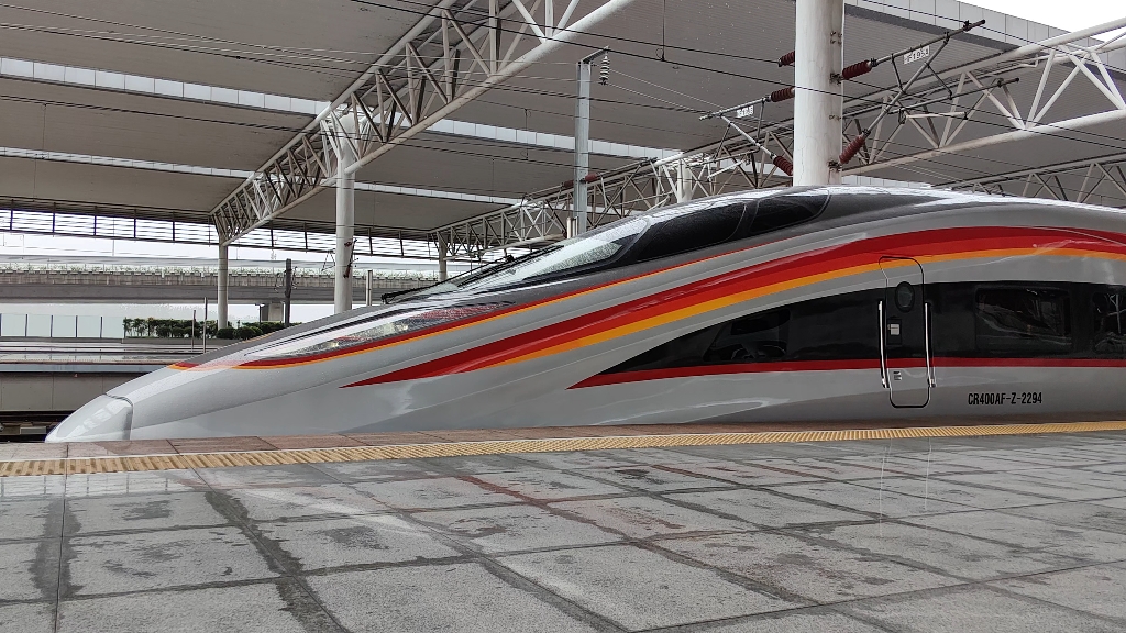 上海局虹桥所支配"瑞龙智行"cr400af-z-2294担当g1601(阜阳西-深圳北)