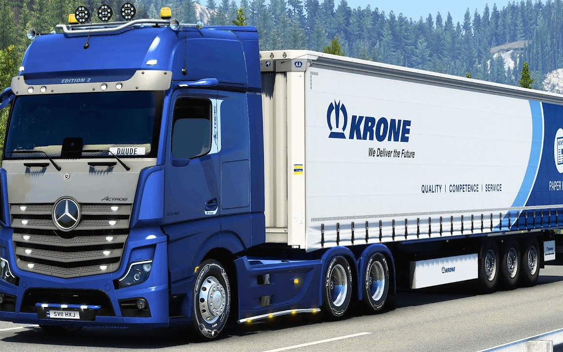 【youtube】欧卡2mod_梅赛德斯奔驰actros mp5|mercedes benz new