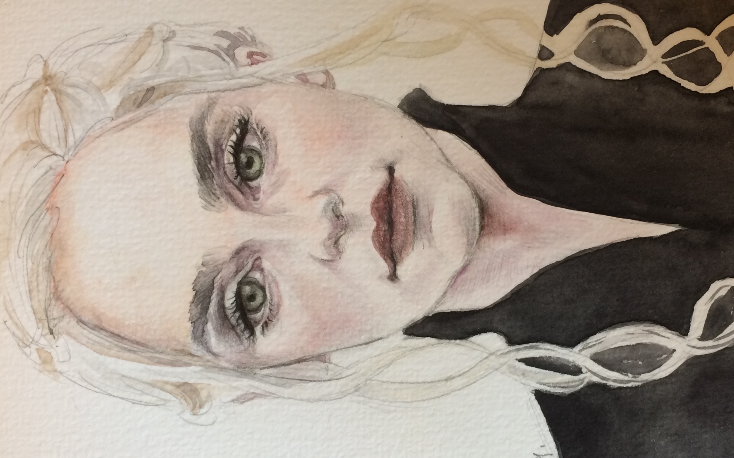 【手绘】水彩画龙妈的过程·权力的游戏·冰与火之歌·丹妮莉丝坦格