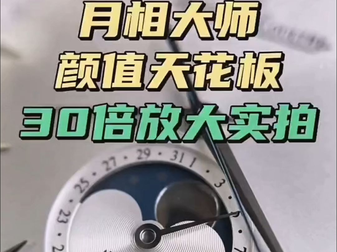 【30倍微距实拍】月相大师颜值天花板,细节做的到底如何?哔哩哔哩bilibili