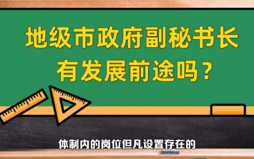 地级市政府副秘书长有发展前途吗?哔哩哔哩bilibili