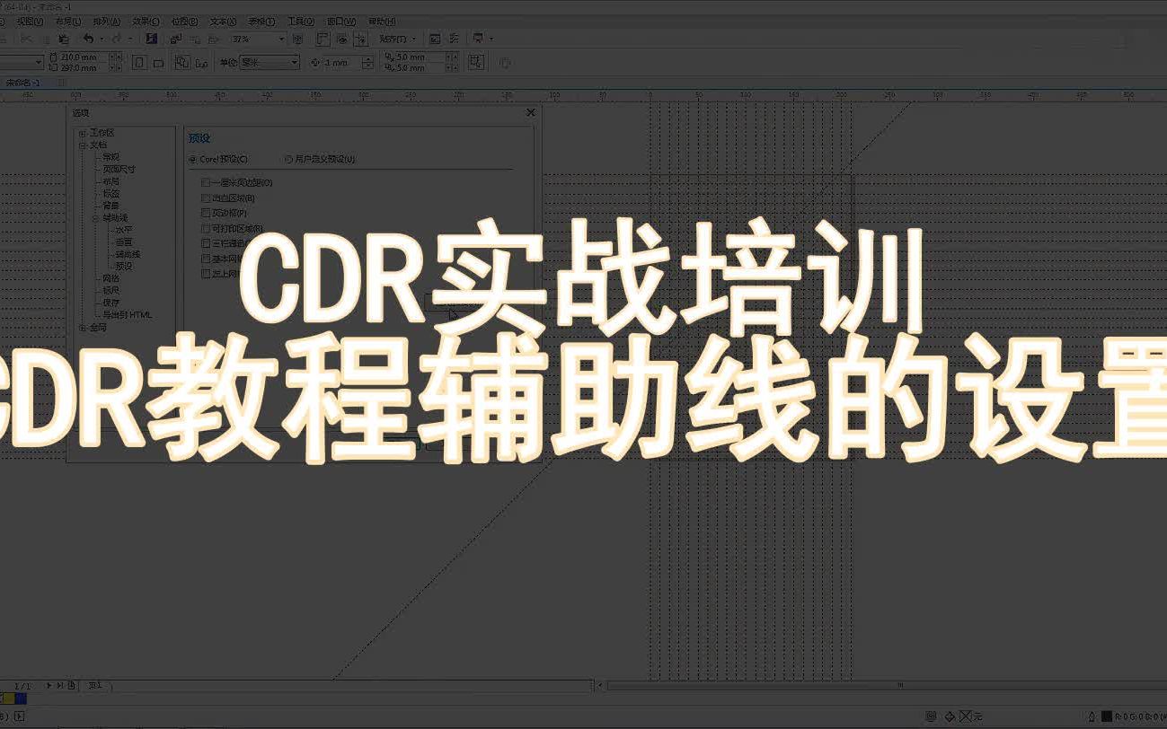 【CDR实战培训】CDR教程辅助线的设置哔哩哔哩bilibili