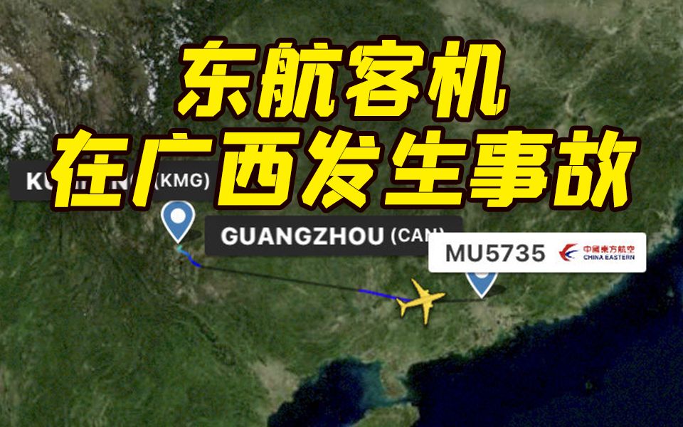 东航一架波音737客机在广西坠毁 机上共132人 东航页面变黑白哔哩哔哩bilibili