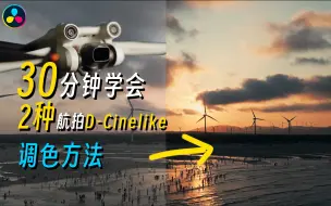 Download Video: 看完这个还有谁不会大疆D-cinelike调色的 | 30分钟学会2种航拍调色轻松出大片