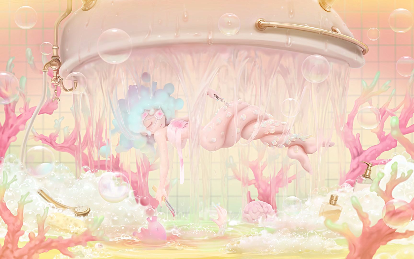 司兰bathtubmermaid浴缸人鱼