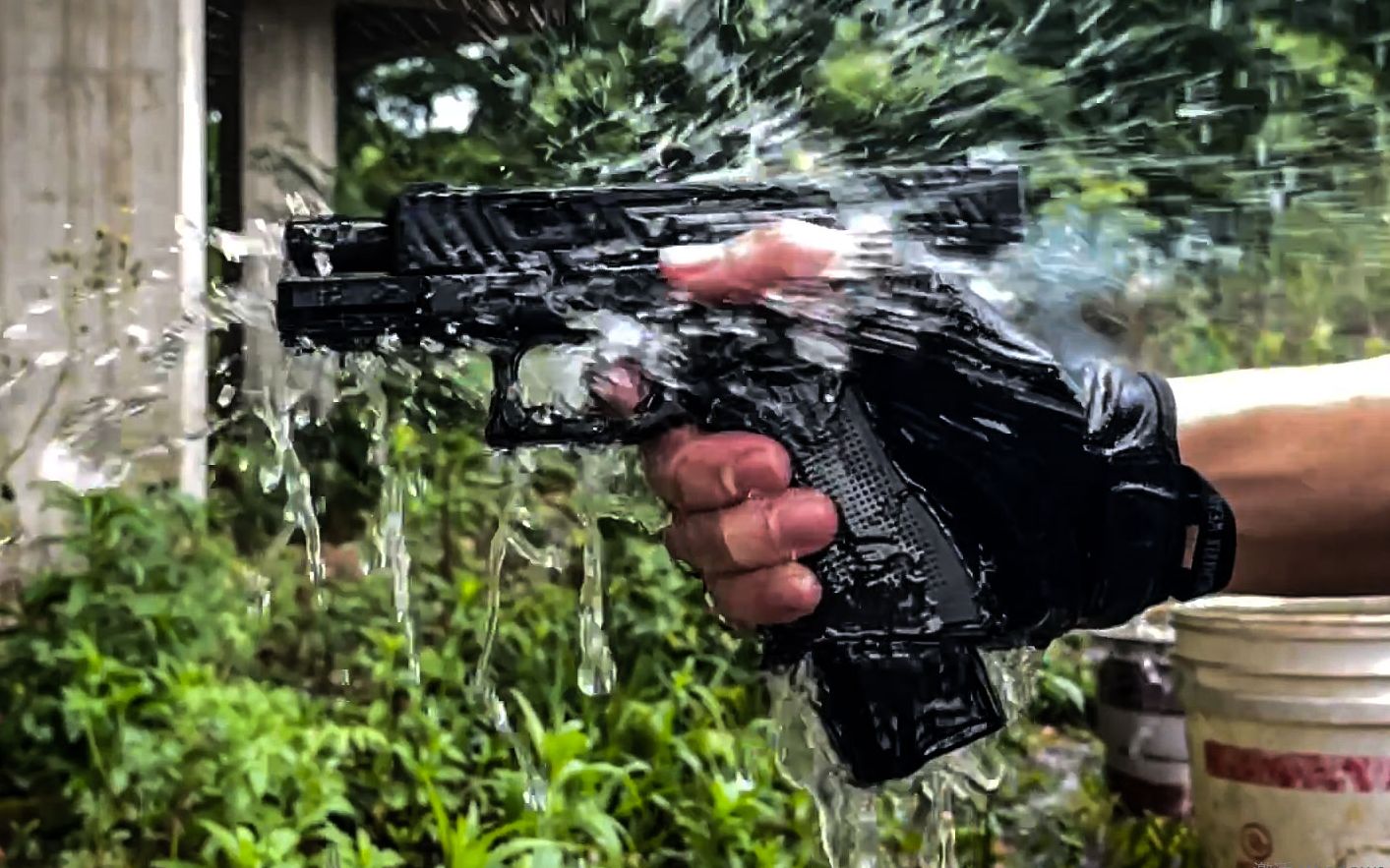 【海外拍摄-合规玩具】tti g34玩具枪泡水了还能打不?