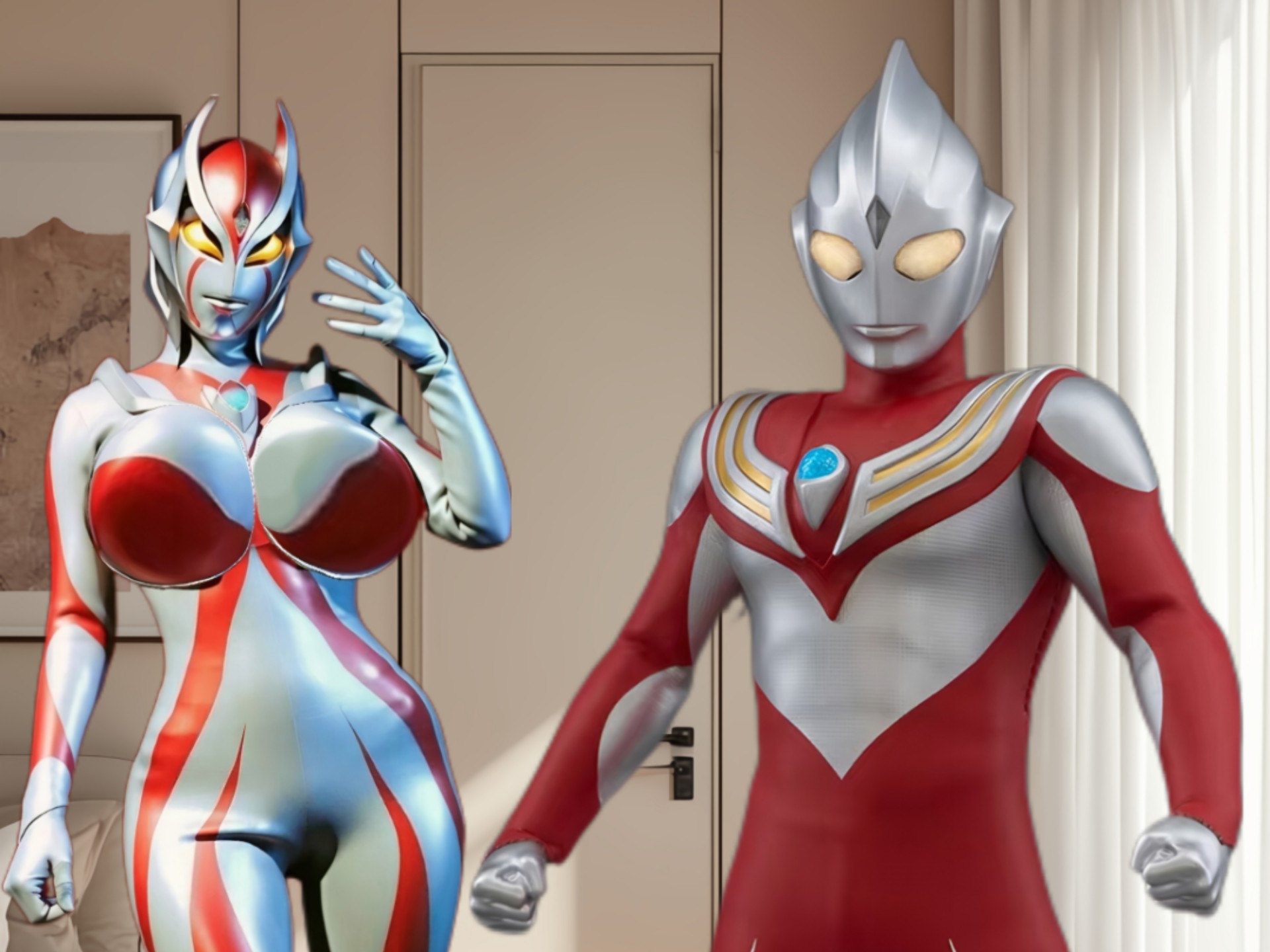 迪迦奥特曼和卡蜜拉在一起