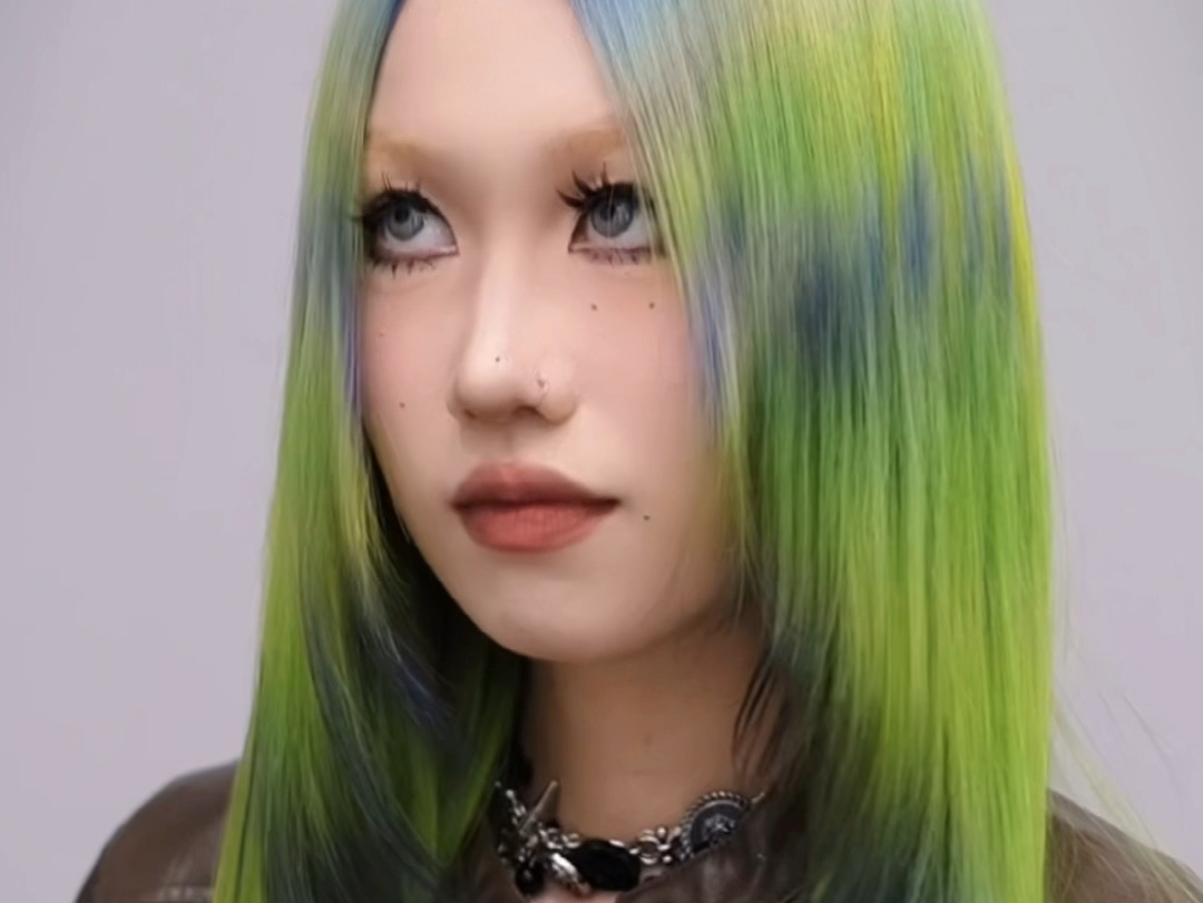 【潮流发型】蓝绿渐变秀发 