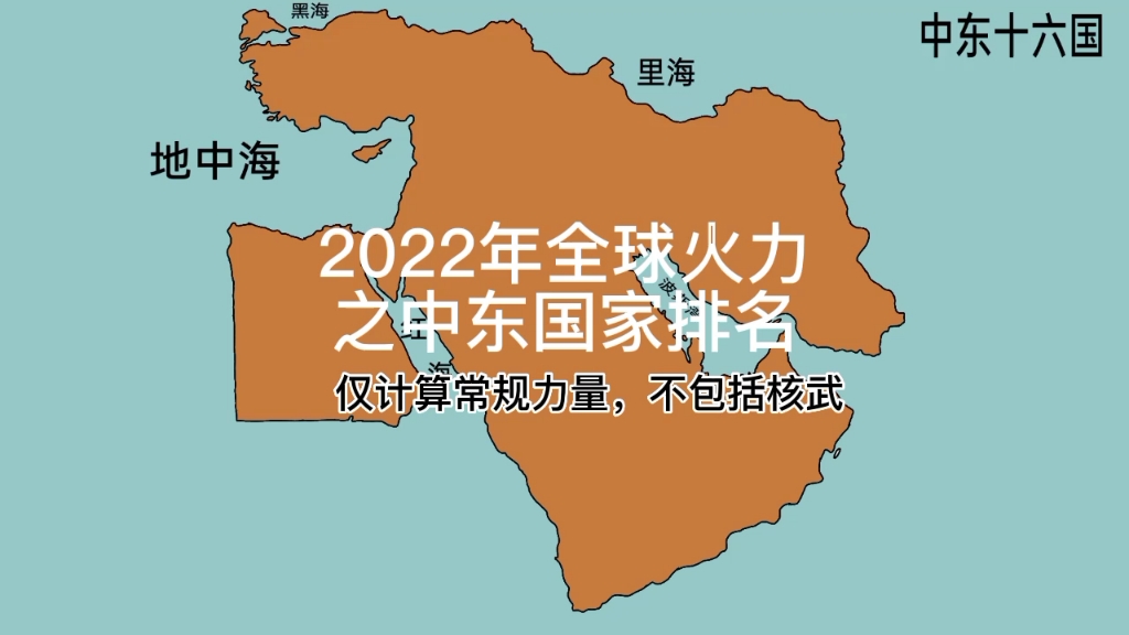 2022年全球火力之中东国家排名!位居榜首的是非洲国家哔哩哔哩bilibili