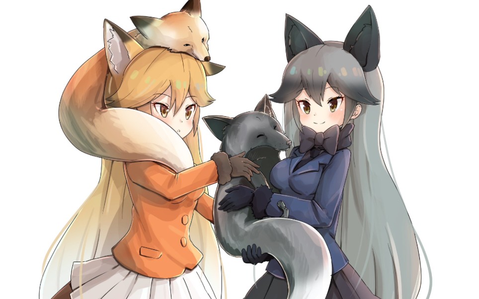 兽娘动物园展览区北狐特殊动作——玩游戏