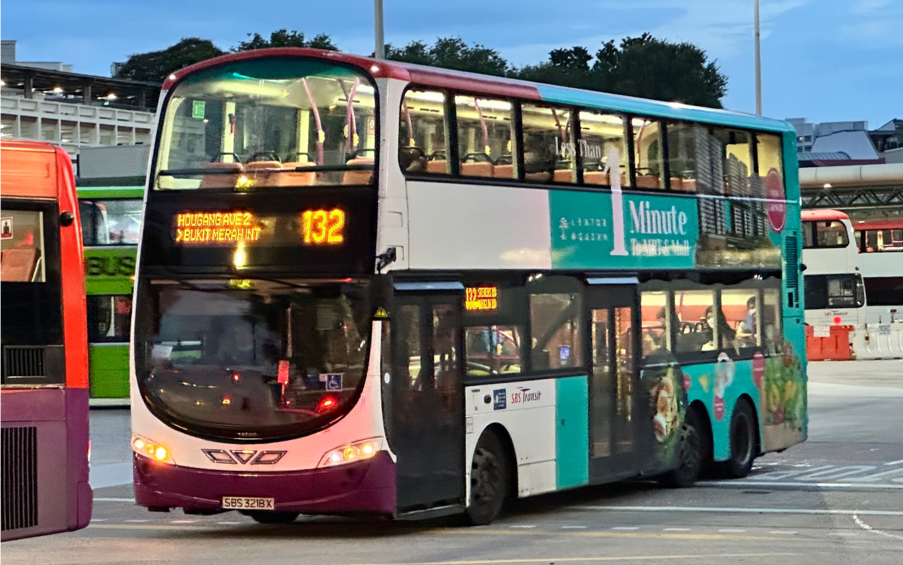 【pov-218】新加坡公交 新捷运132路(红山-后港)全程前方展望pov