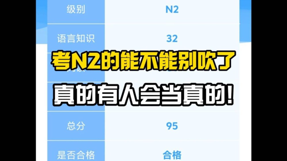 JLPT考试|日语N2简单?靠看动漫就拿了满分?那你干脆别学了,成天看动漫得了!哔哩哔哩bilibili