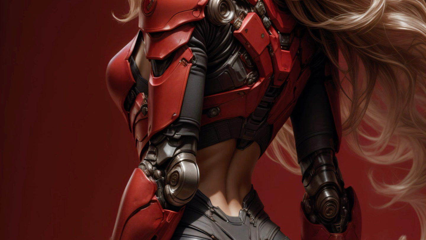 ai绘画 机械美女