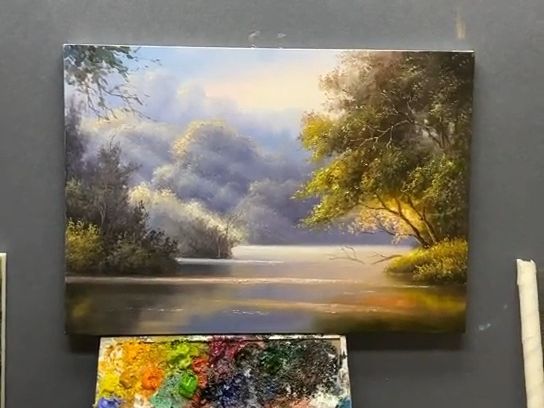 洪启勇手绘油画课程教程百度云网盘——维克多风景50_70cm