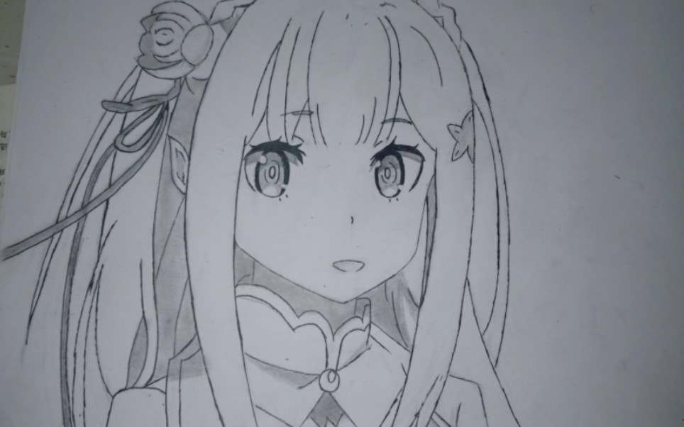 跟着大佬第二次画,第二次给了爱蜜莉雅