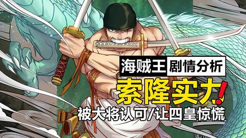 被大将认可 让四皇惊慌 凯多评价索隆接近四皇级别 哔哩哔哩